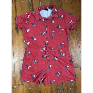 Disney Mickey Mouse Patriotic USA Romper Women's Medium